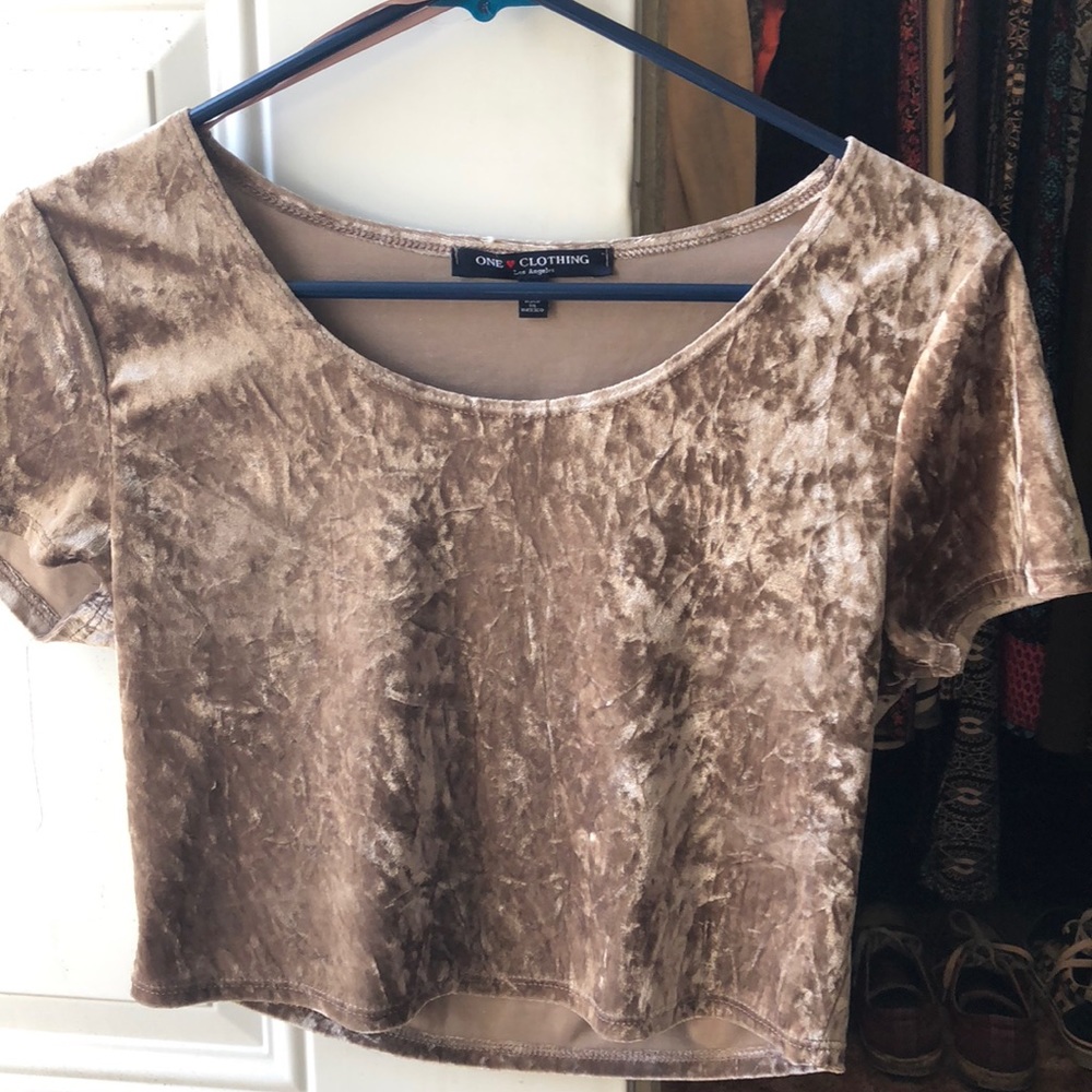 Velvet crop top
